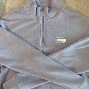 Puma Cropped Small Purple Sweater